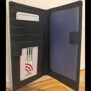 New GENUINE Leather checkbook cover wallet soft